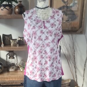 Club Ride Apparel Pink Floral Sleeveless Camisole